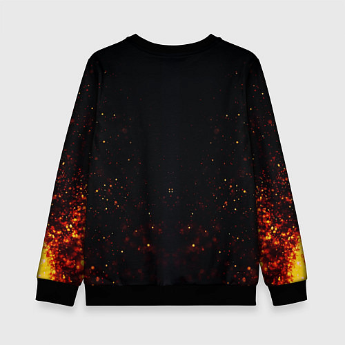 Детский свитшот Огненный тигр Сила огня / 3D-Черный – фото 2