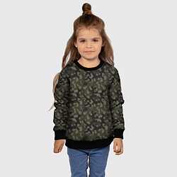 Свитшот детский Лесной Охотничий Камуфляж, цвет: 3D-черный — фото 2