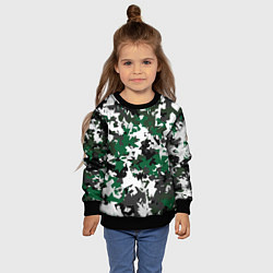 Свитшот детский Зелено-черный камуфляж, цвет: 3D-черный — фото 2
