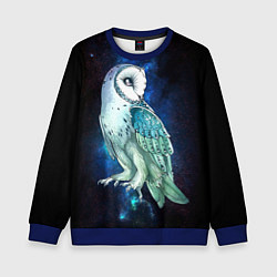 Детский свитшот Полярная сова в космосе