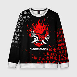 Свитшот детский CYBERPUNK SAMURAI: JAPAN STYLE, цвет: 3D-белый