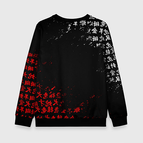 Детский свитшот CYBERPUNK SAMURAI: JAPAN STYLE / 3D-Черный – фото 2