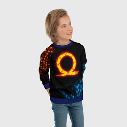Свитшот детский GOD OF WAR CRATOS FIRE SYMBOL RUNE, цвет: 3D-синий — фото 2