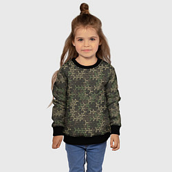 Свитшот детский Абстрактный Охотничий Камуфляж, цвет: 3D-черный — фото 2