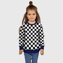 Свитшот детский Chess Squares Cubes, цвет: 3D-синий — фото 2
