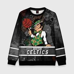 Свитшот детский Boston Celtics , Бостон Селтикс, цвет: 3D-черный