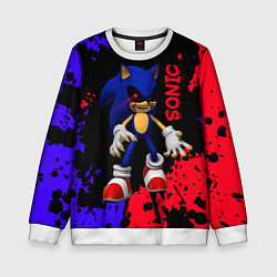Свитшот детский Соник екзе Sonic exe, цвет: 3D-белый