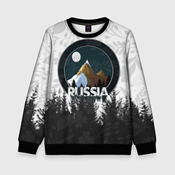 Свитшот детский Russian Тайга, цвет: 3D-черный