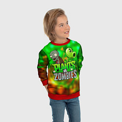 Свитшот детский Plants vs Zombies горохострел и зомби, цвет: 3D-красный — фото 2