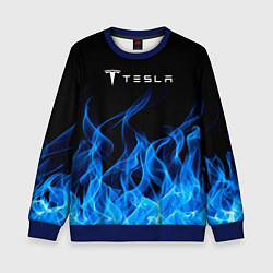 Свитшот детский Tesla Fire, цвет: 3D-синий