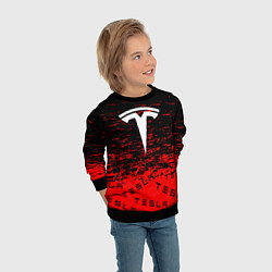 Свитшот детский Tesla sport red, цвет: 3D-черный — фото 2