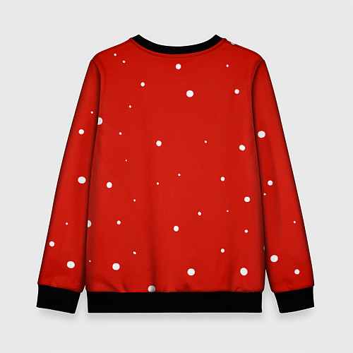 Детский свитшот ЗАЙКА И СНЕЖИНКИ / 3D-Черный – фото 2