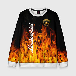 Детский свитшот Lamborghini пламя огня