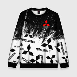 Свитшот детский Mitsubishi black & white, цвет: 3D-черный