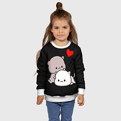 Свитшот детский Котическая любовь Kitty Love, цвет: 3D-белый — фото 2