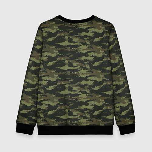 Детский свитшот ДАЧНЫЕ ВОЙСКА КАМУФЛЯЖ / 3D-Черный – фото 2