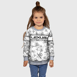Свитшот детский LEXUS BIG EMBLEMA PATTERN, цвет: 3D-меланж — фото 2