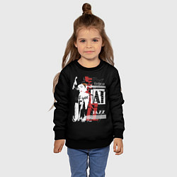 Свитшот детский JAZZ девушка, цвет: 3D-черный — фото 2