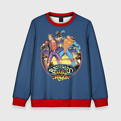 Свитшот детский Battletoads and Double Dragon, цвет: 3D-красный