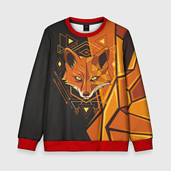 Свитшот детский Лиса Этника, цвет: 3D-красный