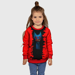 Свитшот детский Хагги Вагги Взгляд из темноты, цвет: 3D-красный — фото 2