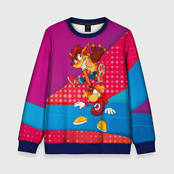 Свитшот детский Rayman Legends abstract, цвет: 3D-синий