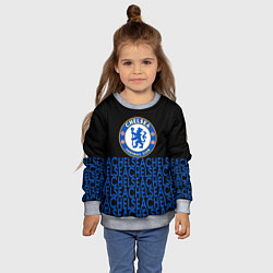 Свитшот детский Chelsea челси паттерн, цвет: 3D-меланж — фото 2