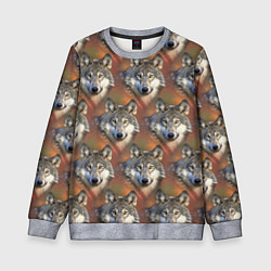 Детский свитшот Волки Wolfs паттерн