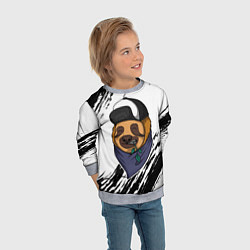 Свитшот детский Ленивец Модник, цвет: 3D-меланж — фото 2