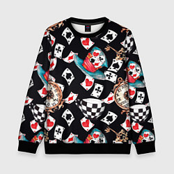 Детский свитшот Алиса в стране чудес - карты