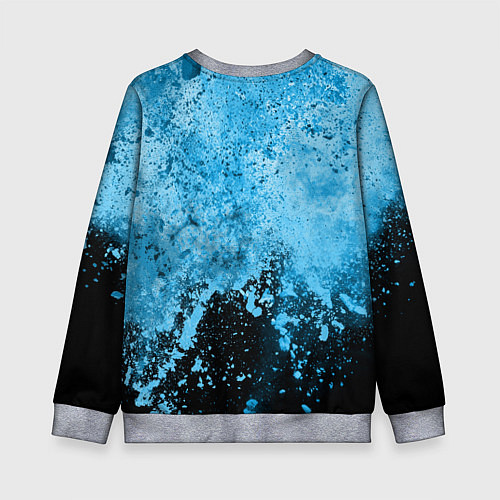 Детский свитшот Спортивное плавание Голубая вода / 3D-Меланж – фото 2