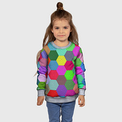 Свитшот детский Геометрический узор Pattern, цвет: 3D-меланж — фото 2