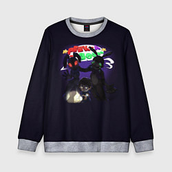 Свитшот детский FNAF Security Breach персонажи, цвет: 3D-меланж
