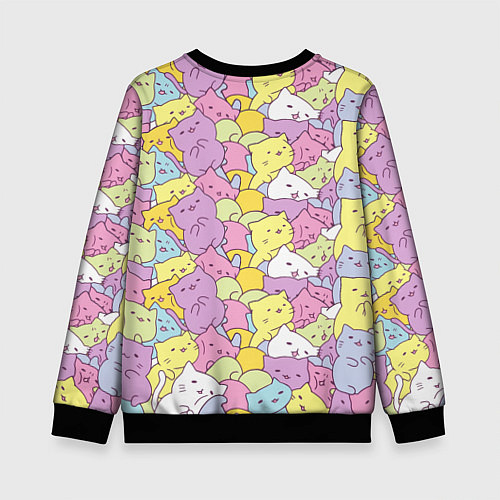 Детский свитшот Cute pattern of seals / 3D-Черный – фото 2