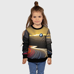 Свитшот детский BMW Night route, цвет: 3D-черный — фото 2