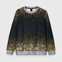 Детский свитшот Золотые блестки на темном фоне Сияющий глиттер, бл