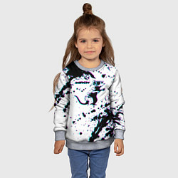 Свитшот детский BANKSY БЭНКСИ крыса в очках глитч, цвет: 3D-меланж — фото 2