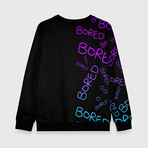 Детский свитшот Neon Bored Half pattern / 3D-Черный – фото 2
