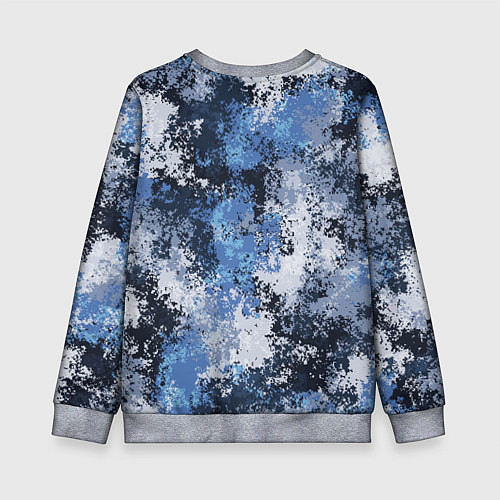 Детский свитшот Спортивный камуфляж Пикси - Черника / 3D-Меланж – фото 2