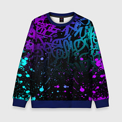 Детский свитшот НЕОНОВОЕ ГРАФФИТИ НЕОНОВЫЕ БРЫЗГИ