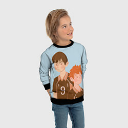Свитшот детский Шоё и Тобио арт, цвет: 3D-черный — фото 2