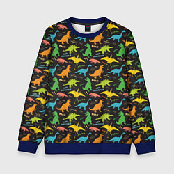 Детский свитшот Разноцветные Динозавры