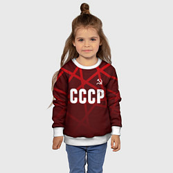 Свитшот детский СССР КРАСНЫЕ ЛИНИИ, цвет: 3D-белый — фото 2