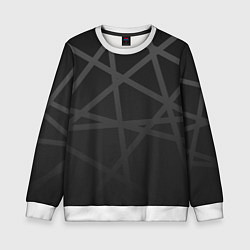 Свитшот детский ГЕОМЕТРИЧЕСКИЙ ПАТТЕРН ЧЕРНЫЙ, цвет: 3D-белый