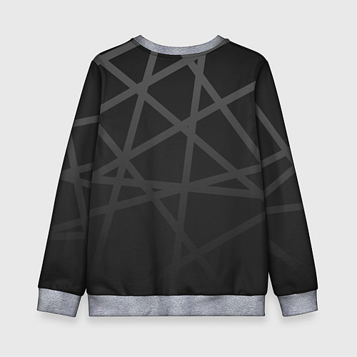 Детский свитшот ГЕОМЕТРИЧЕСКИЙ ПАТТЕРН ЧЕРНЫЙ / 3D-Меланж – фото 2