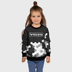 Свитшот детский VOLVO - Соты, цвет: 3D-черный — фото 2
