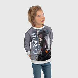 Свитшот детский Геншин Шень хэ, цвет: 3D-белый — фото 2