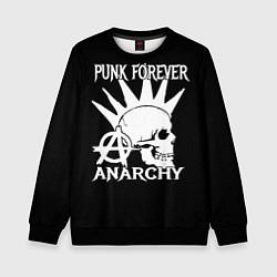 Свитшот детский PUNK FOREVER ANARCHY, цвет: 3D-черный