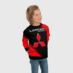 Свитшот детский MITSUBISHI Pro Racing Краска, цвет: 3D-черный — фото 2