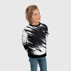 Свитшот детский БЕЛАЯ КРАСКА БРЫЗГИ, цвет: 3D-черный — фото 2